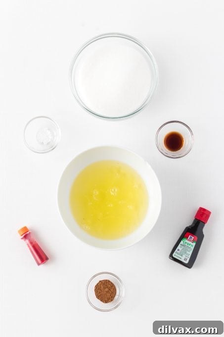 Cloud-Light Pumpkin Spice Gourds 4 Ingredients laid out for making Pumpkin Spice Meringue Pumpkins.