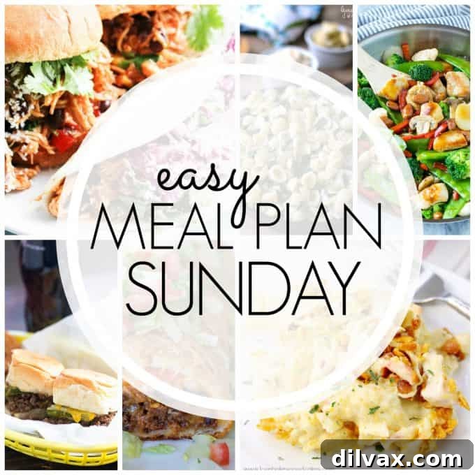 Meal Plan Sunday Week 65 showcasing tempting dinner and dessert ideas
