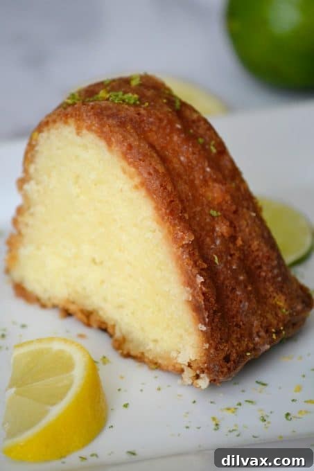 Mama’s 7UP Pound Cake - a delectable lemon-lime Bundt cake with a soft interior and crunchy glazed crust, perfect for any gathering. Featured recipe from Grandbaby Cakes cookbook.