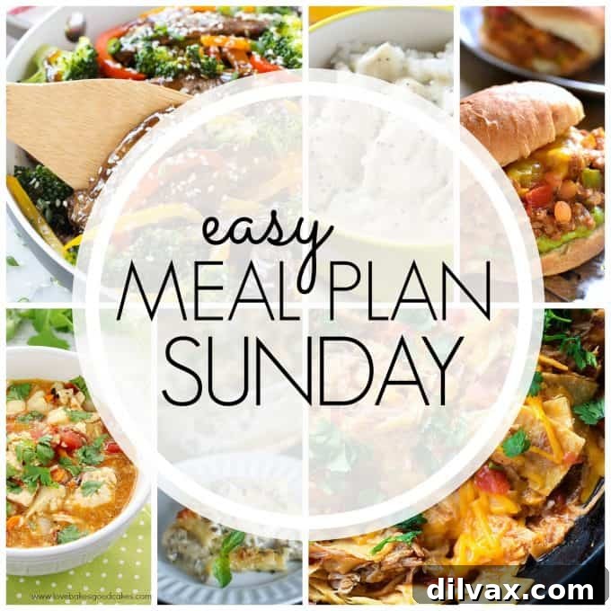 Easy Meal Plan Sunday Week 69: Six dinners, two desserts, and a breakfast recipe designed to simplify your weekly meal planning.