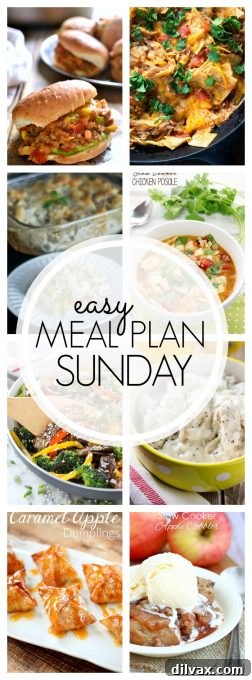 Simplify your week with Easy Meal Plan Sunday Week 69, featuring delicious and easy-to-prepare recipes for dinner, dessert, and breakfast.