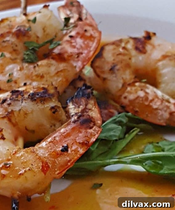 Savoring Kauai's Best Bites 7 Succulent Grilled Thai Shrimp, a popular appetizer at Keoki's Paradise on Kauai, HI