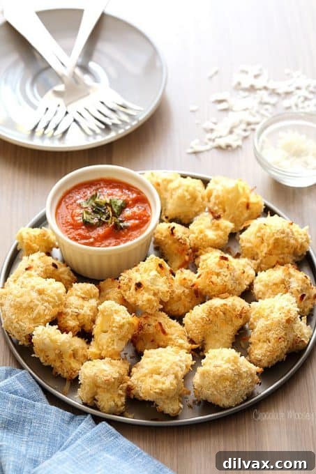 Touchdown Treats 27 Unique coconut-crusted baked cauliflower bites, offering a delightful crunch and tropical flavor.