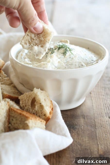 Touchdown Treats 13 Simple and refreshing easy dill dip, a versatile option for vegetables and crackers.