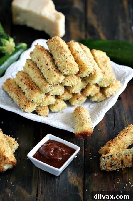 Touchdown Treats 42 Healthy baked parmesan zucchini fries, a lighter alternative to traditional fries.