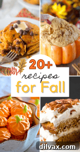 A second image showcasing a delicious, rustic fall dessert, perhaps an apple crumble or pie, beautifully presented.