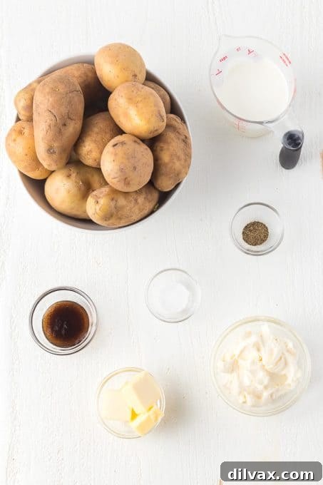 Vanilla-Kissed Mashed Potatoes 4 Ingredients for Vanilla Mashed Potatoes