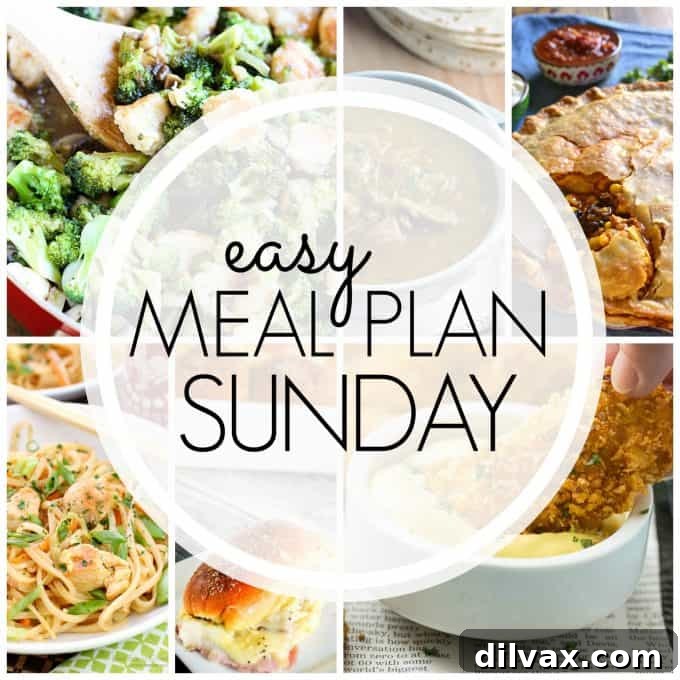 Effortless Weekly Meals 5 Easy Meal Plan Sunday Week 71 with a curated list of delicious dinners, desserts, and a breakfast recipe for effortless meal preparation.