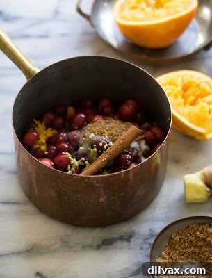 Classic whole berry cranberry sauce in a rustic bowl.