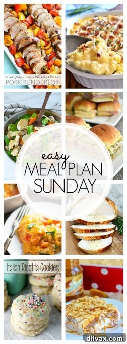 Sunday's Simple Meals Seventy Four 3 Easy Meal Plan Sunday Week 74 offers a diverse menu including main dishes, sweet treats, and breakfast ideas.