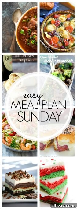 Pinterest pin for Easy Meal Plan Sunday Week 77 featuring diverse recipes.