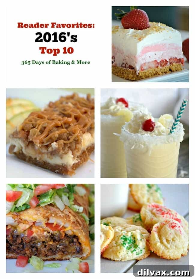 Readers Choice Top Ten 2016 3 Reader Favorites: 2016's Top 10 recipes from 365 Days of Baking and More. Pin this ultimate collection of popular dishes.