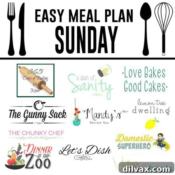 A diverse spread of Easy Meal Plan Sunday recipes for Week 80, showcasing delicious home-cooked meals.