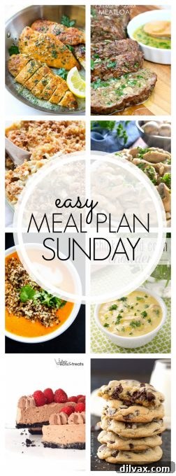 Sunday Supper Solutions: Week 83 3 Easy Meal Plan Sunday Week 83 featuring a variety of dinner, dessert, and breakfast recipes, ideal for pinning to your Pinterest meal planning boards for future reference.
