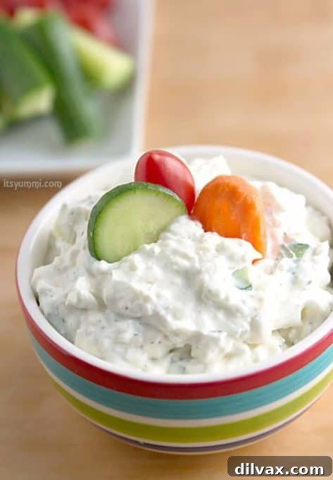 Winning Game Day Pinterest Boards 7 Creamy Dill Cucumber Yogurt Dip, a refreshing and healthy option for Game Day snacking.