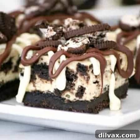 Cookies and Cream Cheesecake Bars