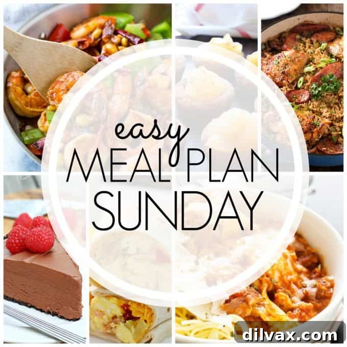 Effortless Sunday Meals: Your Weekly Plan 3 Easy Meal Plan Sunday Week 88 provides a complete meal plan with diverse recipes for dinners, desserts, and breakfast, visually appealing and organized.
