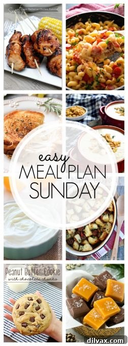 Easy Meal Plan Sunday Week 90: A snapshot of delicious meals ahead. Get organized with Easy Meal Plan Sunday Week 90, featuring a variety of recipes to make your week smooth and delicious, showcasing a selection of prepared ingredients.