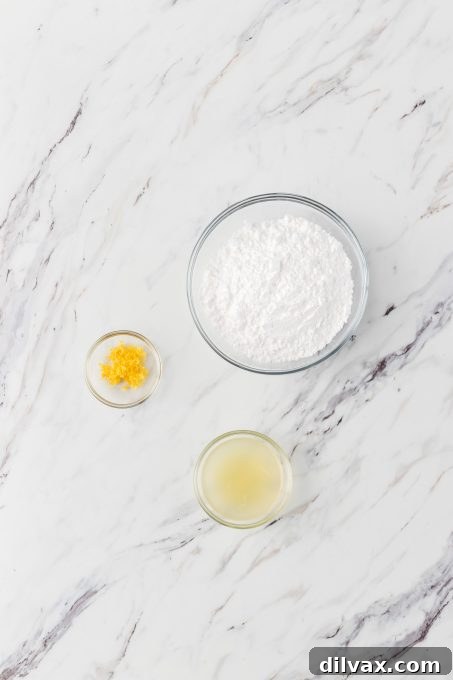 Gigi's Effortless Lemon Cake 6 Close-up of a mixing bowl containing yellow cake mix and lemon gelatin, showcasing the dry ingredients before the wet ingredients are added.