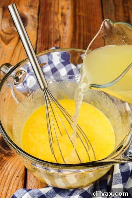 Freshly squeezed lemon juice, ready for the curd mixture