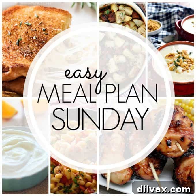 Effortless Sunday Meal Prep for Week 93 2 Easy Meal Plan Sunday Week 90 - six dinners, two desserts, a breakfast and a healthy menu option will help get the week's meal planning done quickly!