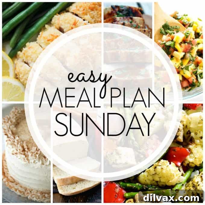 Effortless Sunday Meal Prep for Week 93 4 Easy Meal Plan Sunday Week 92 - six dinners, two desserts, a breakfast and a healthy menu option will help get the week's meal planning done quickly!
