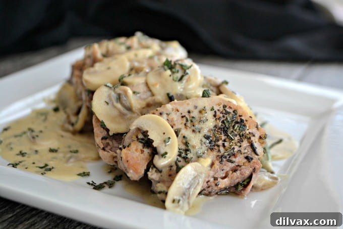 Homemade Pizza Sauce Perfection 4 Tender Rosemary Pork Medallions bathed in a rich Mushroom Wine Sauce, an elegant yet easy weeknight dinner option.