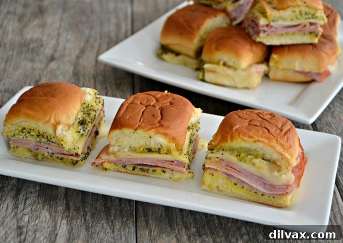 Avocado Tuna Lettuce Cups 6 These Ham and Cheese Party Sandwiches on Hawaiian rolls with a poppy seed, mustard spread are perfect for your Game Day entertaining!
