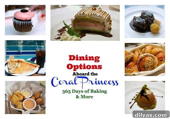 Experience diverse and delicious dining options on Princess Cruises' Coral Princess during your Panama Canal adventure, from gourmet Italian to casual buffets, ensuring every palate is satisfied.