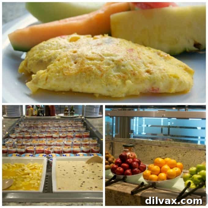 Horizon Court on Coral Princess offers a vast buffet selection for breakfast, lunch, and dinner, complete with stunning ocean views and attentive service.