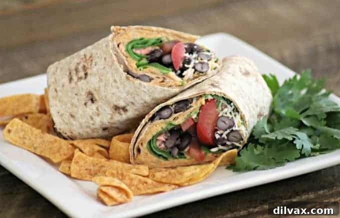 Taco Hummus Wraps with Bush's Beans
