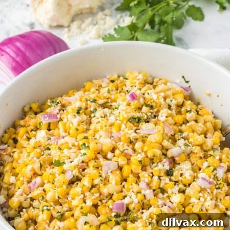An easy Mexican corn side dish.