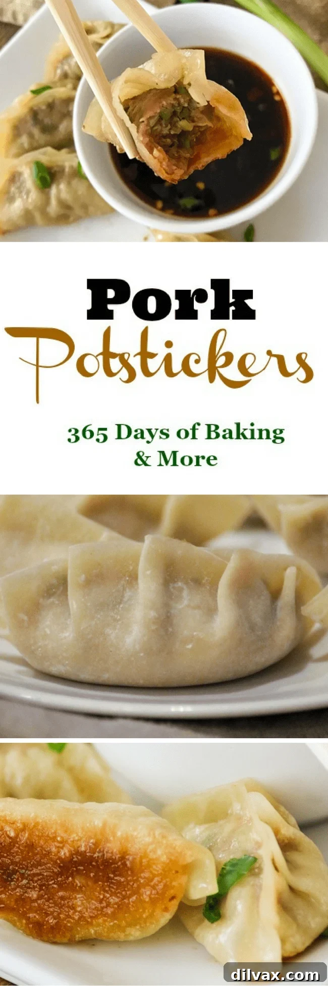 Crispy Pork Dumplings 18 These easy Pork Potstickers with ground pork, ginger, garlic, cabbage and soy sauce wrapped in a light dough are perfect as an appetizer or main course!