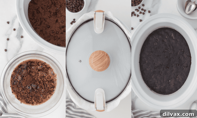 Decadent Peanut Butter Chocolate Pudding Cake 6 Combining wet and dry ingredients for Chocolate Pudding Cake