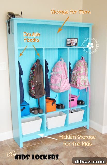 Wonderful Wednesdays 40 4 DIY storage lockers for kids' rooms