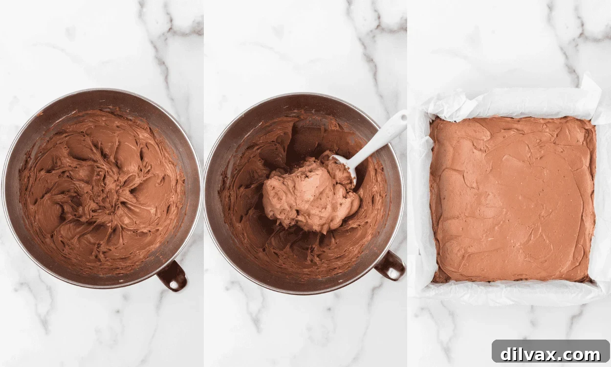 Second set of process photos for Death By Chocolate Dream Bars.