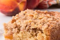 Peach Crumb Cake Recipe with Brown Sugar Streusel