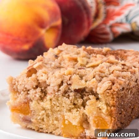 Crumb Cake with Peaches